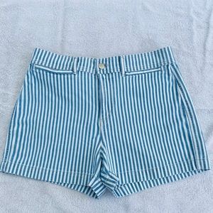 Blue/White Striped Shorts by Loft